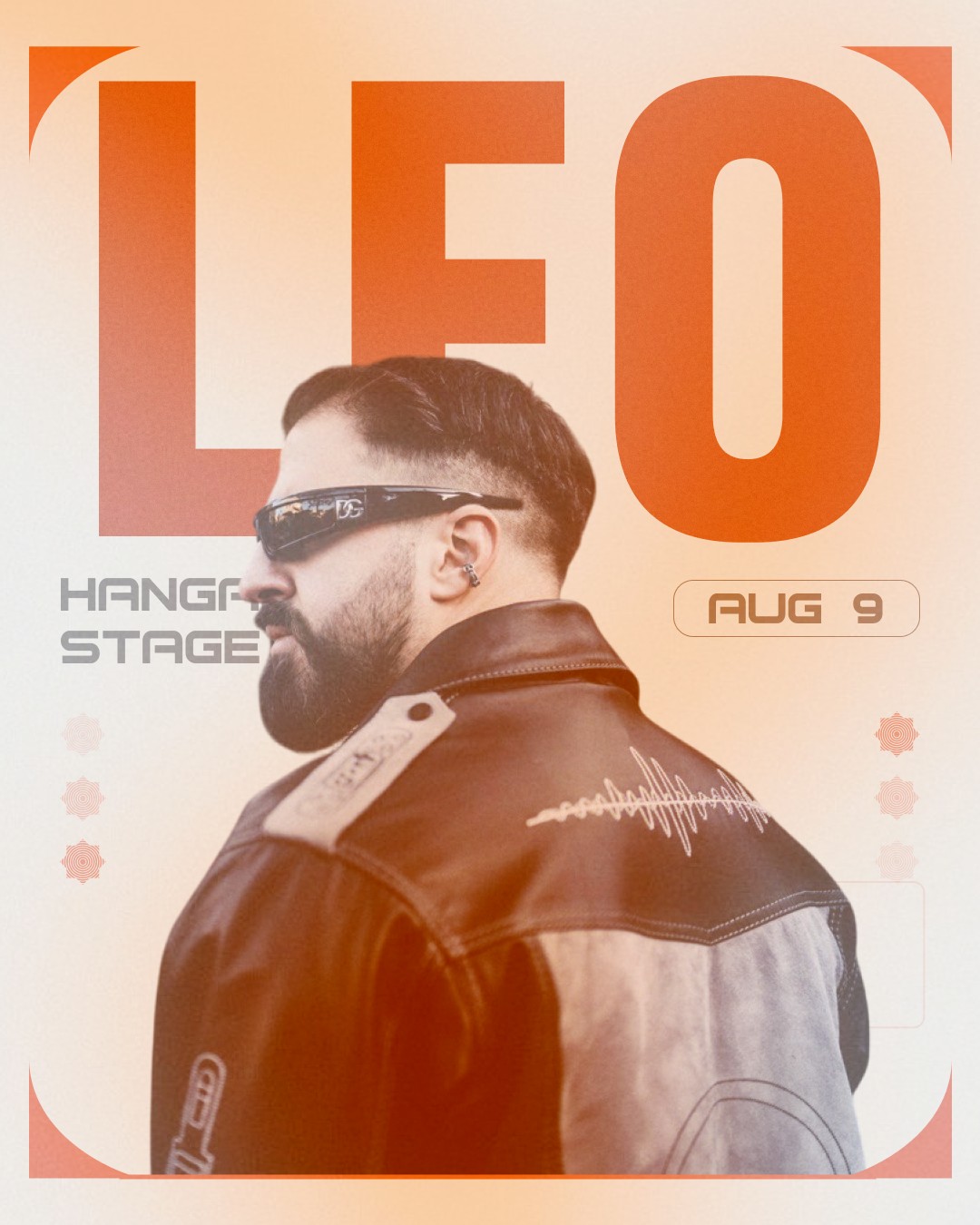 LEO artist announcement poster, Hangar Stage