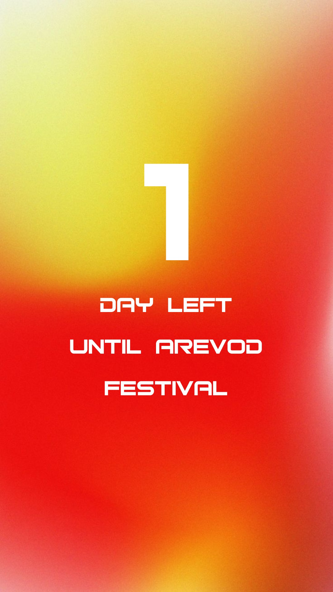 '1 day left' countdown story