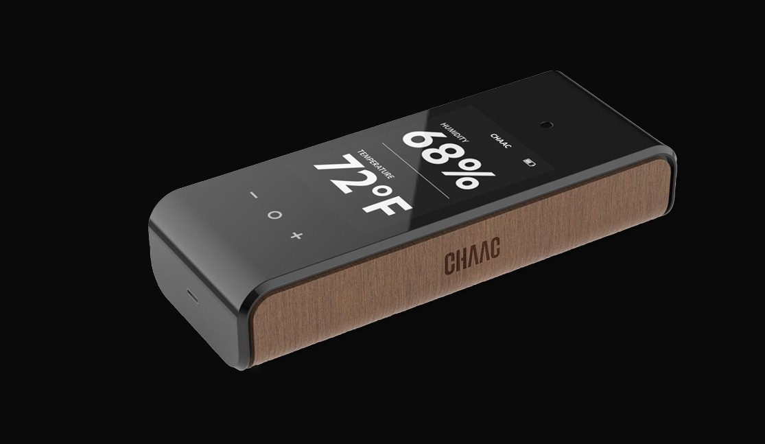 Chaac smart humidor device render on white background