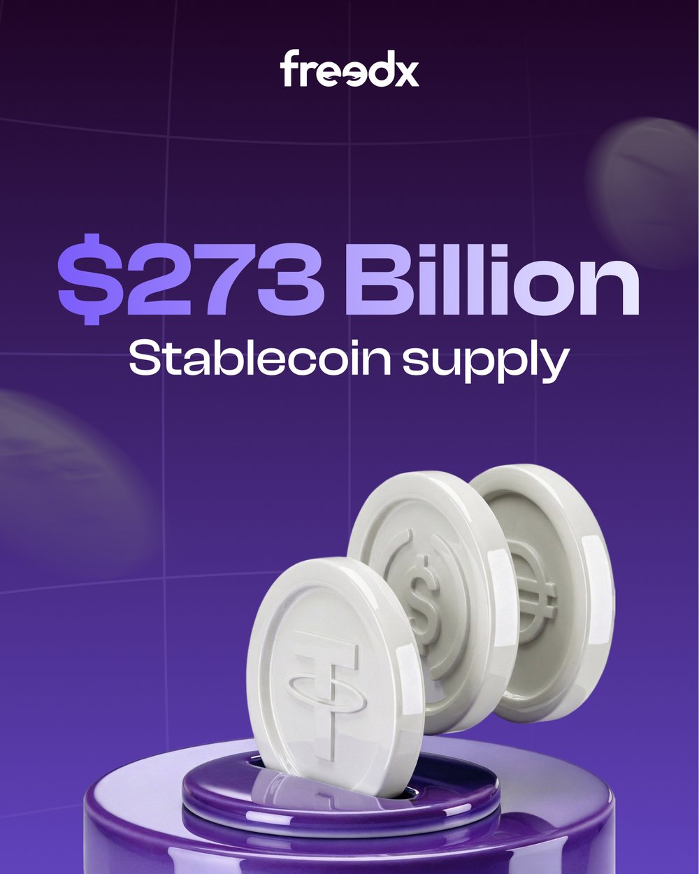 Freedx 273 billion stablecoin supply post