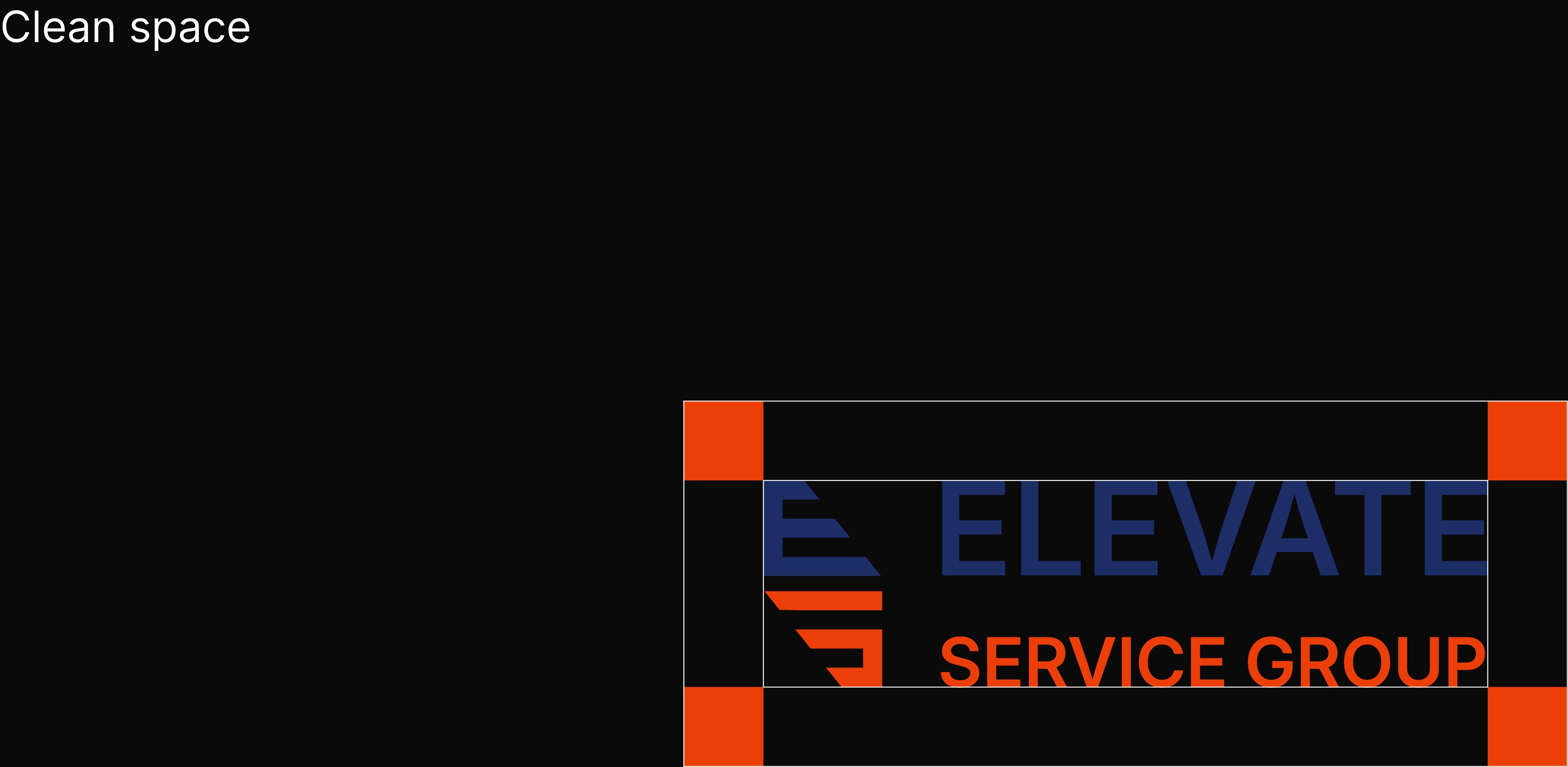 Elevate Service Group logo clean space guide