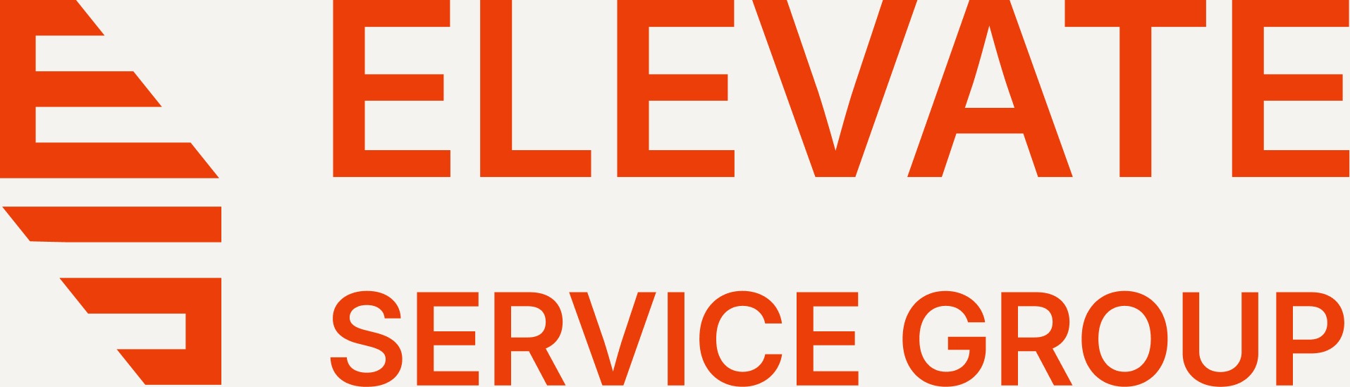 Elevate Service Group logo in orange