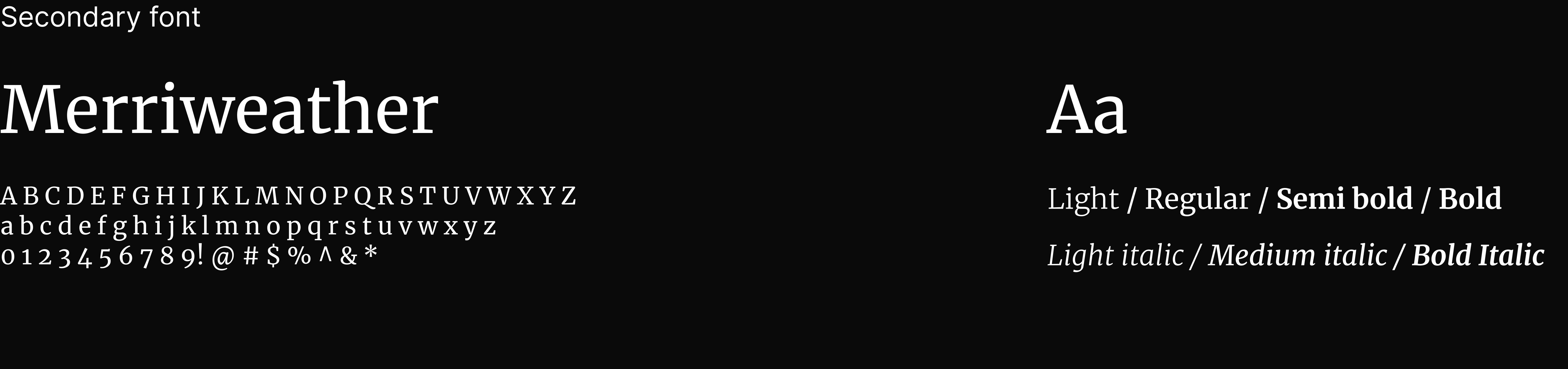 Elevate Service Group secondary font — Merriweather