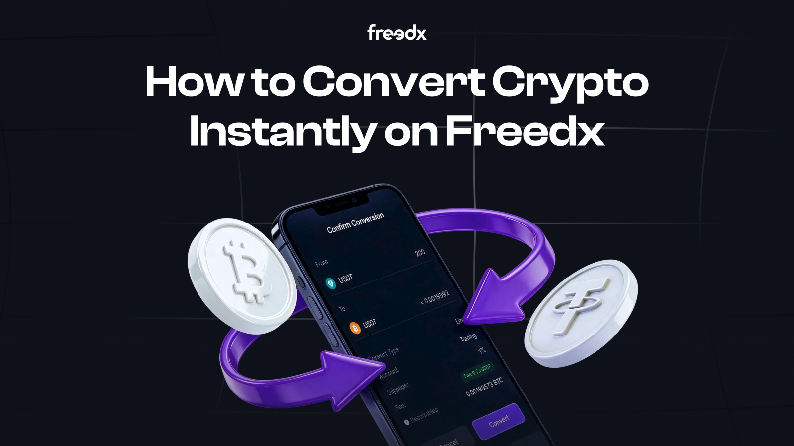 Freedx Hub blog — How to convert crypto instantly on Freedx