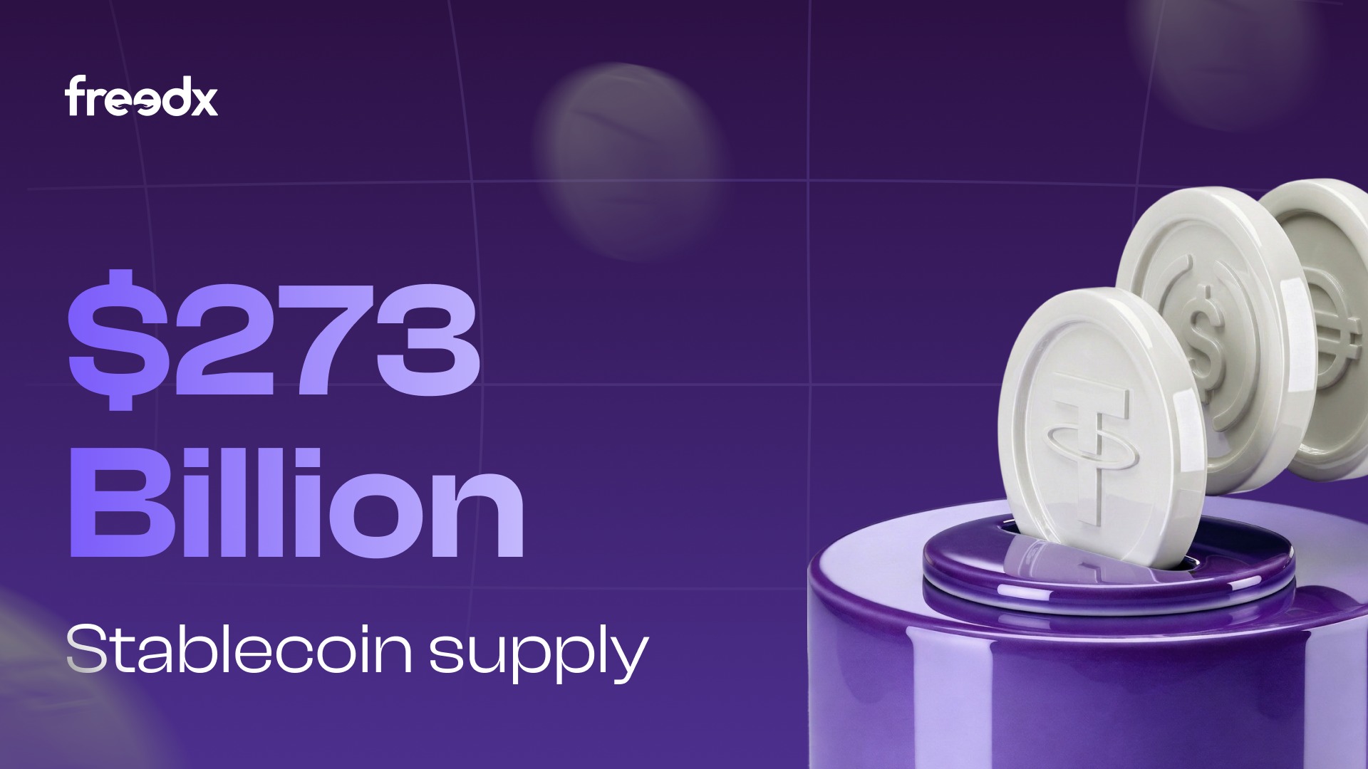 Freedx $273 Billion stablecoin supply pitch deck slide