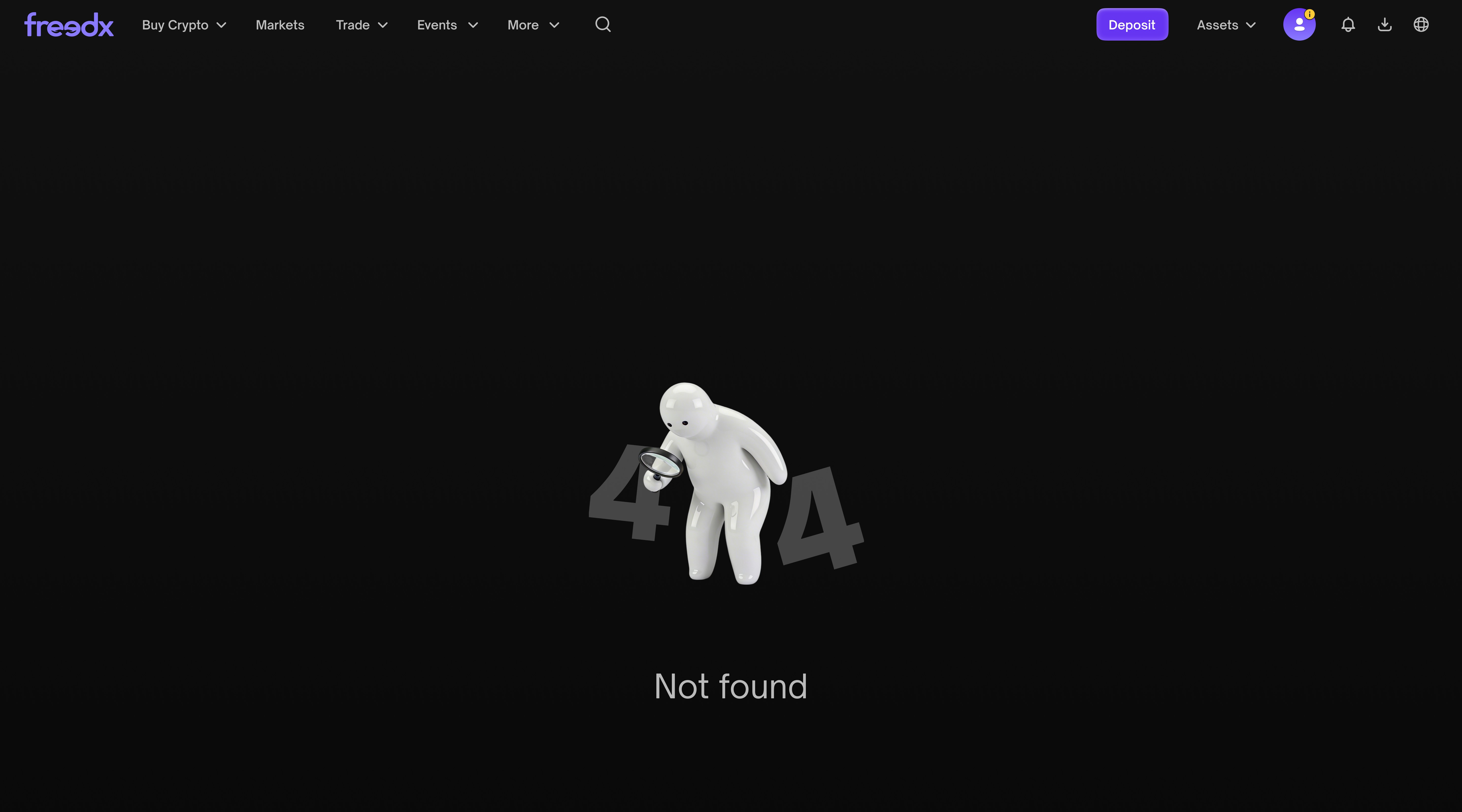Freedx 404 not found error state
