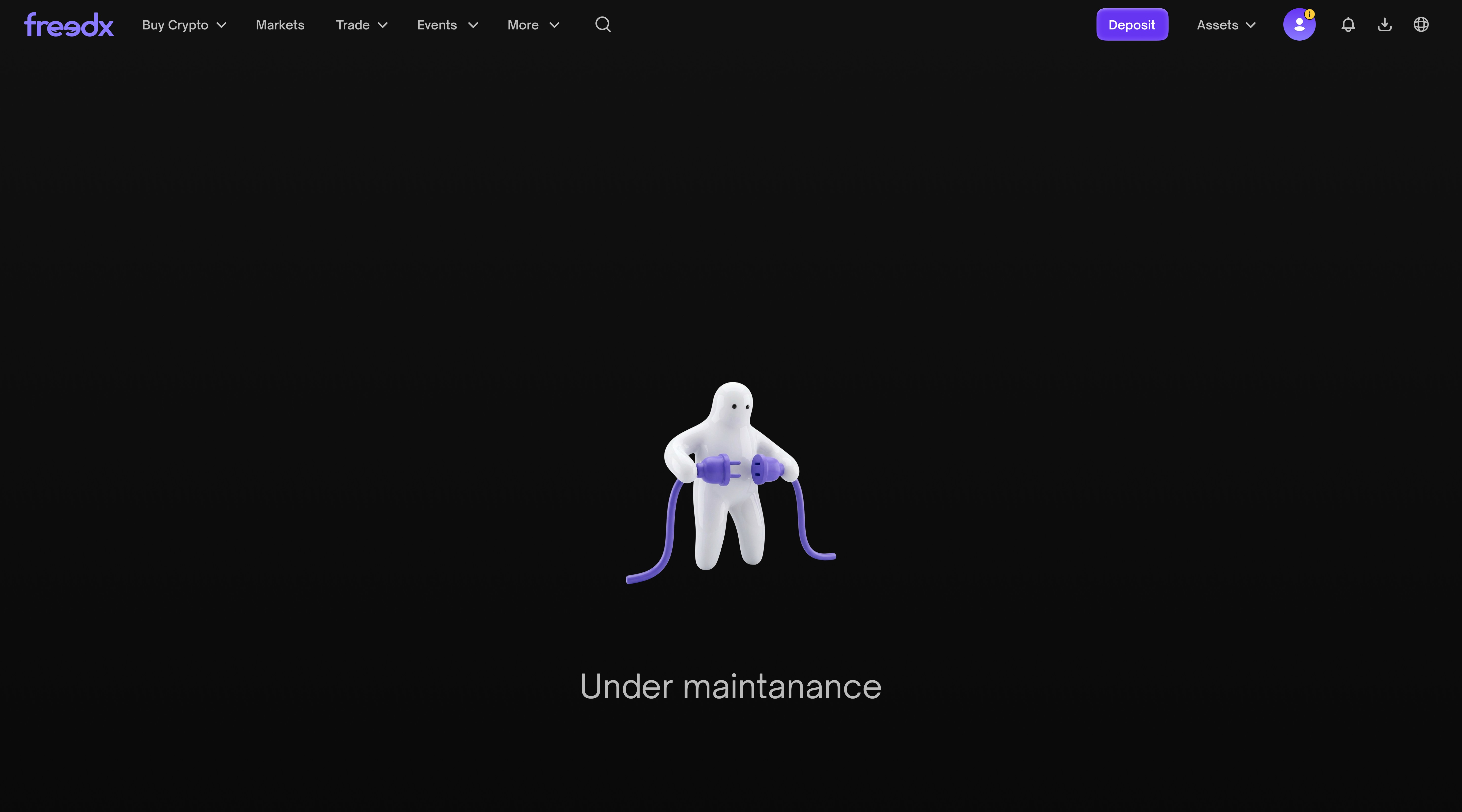 Freedx under maintenance error state
