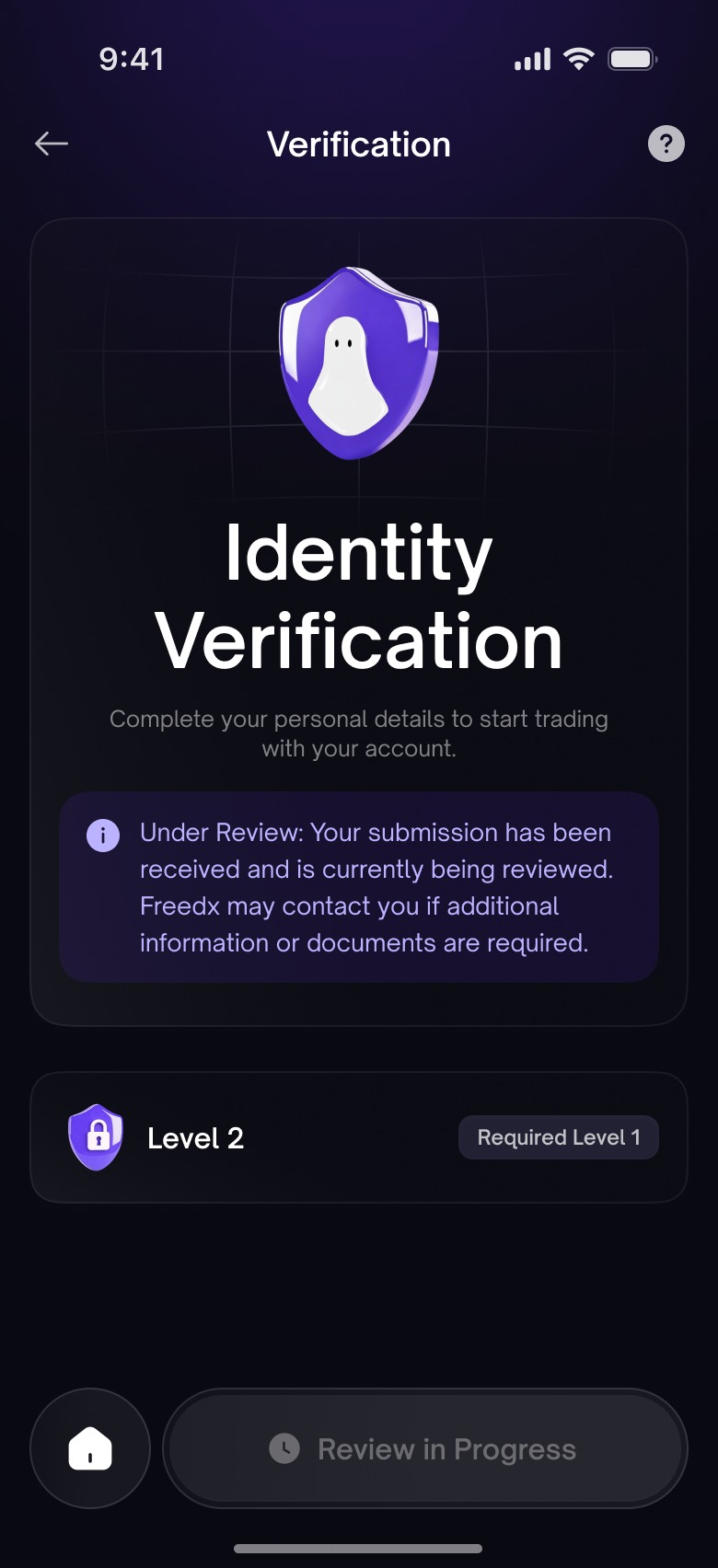 Freedx verification submission under review