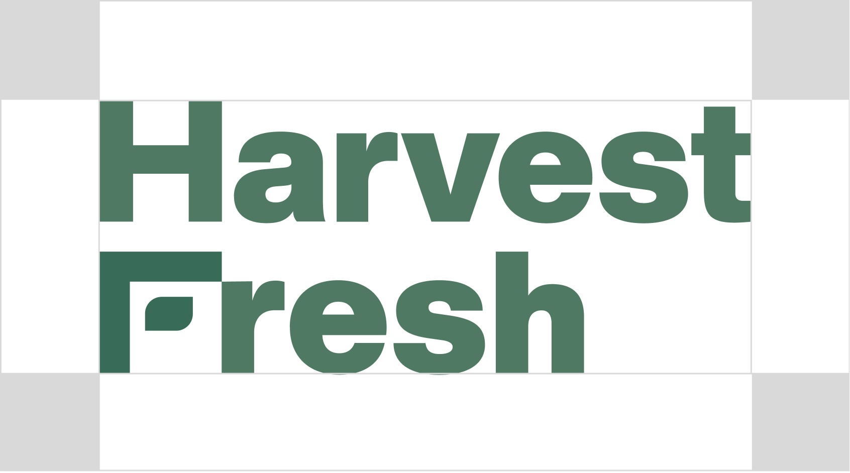Harvest Fresh logo clear-space guide