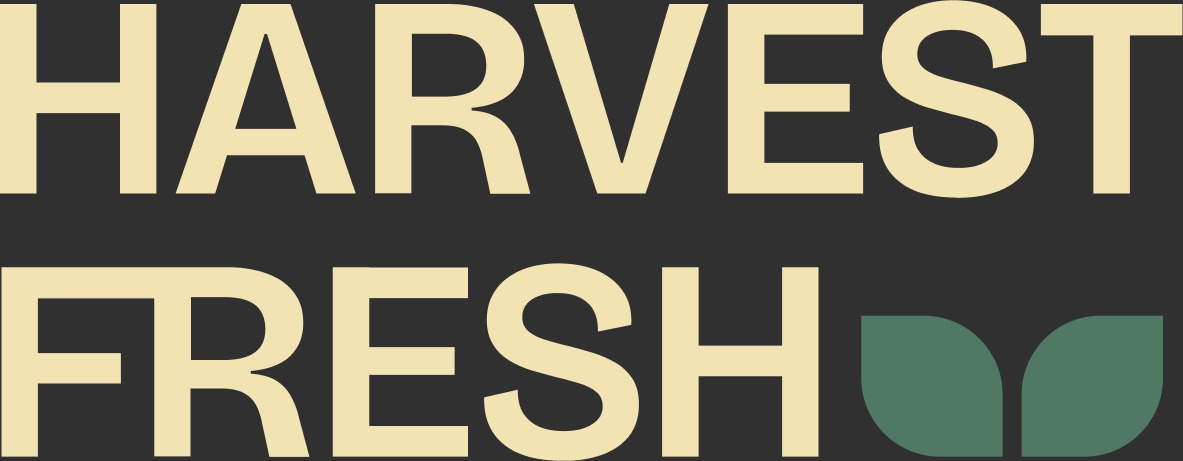 Harvest Fresh wordmark in cream