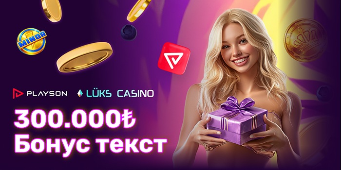Luks Casino Playson 300.000 TL bonus banner