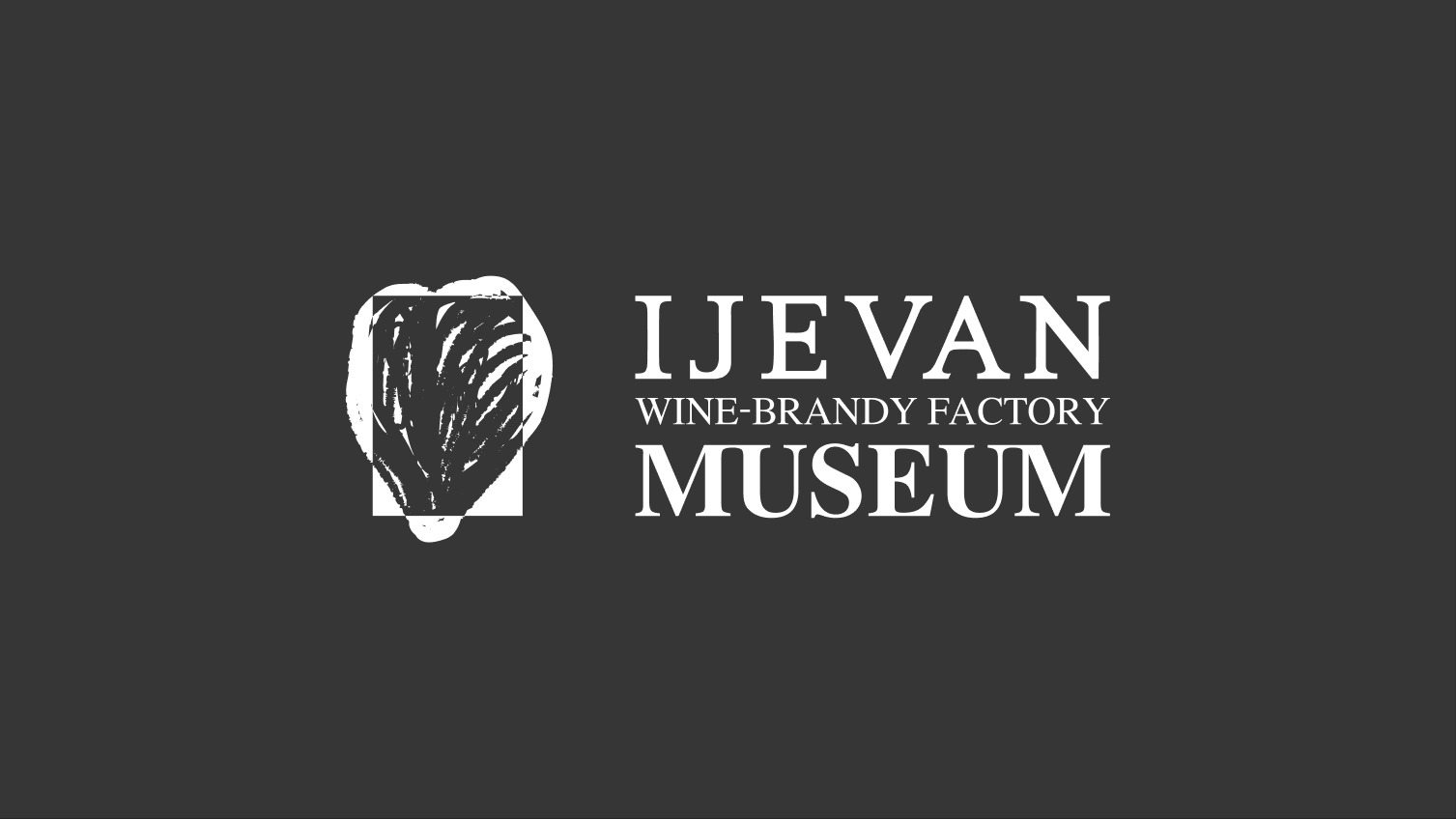 Ijevan Museum logo lockup on charcoal background