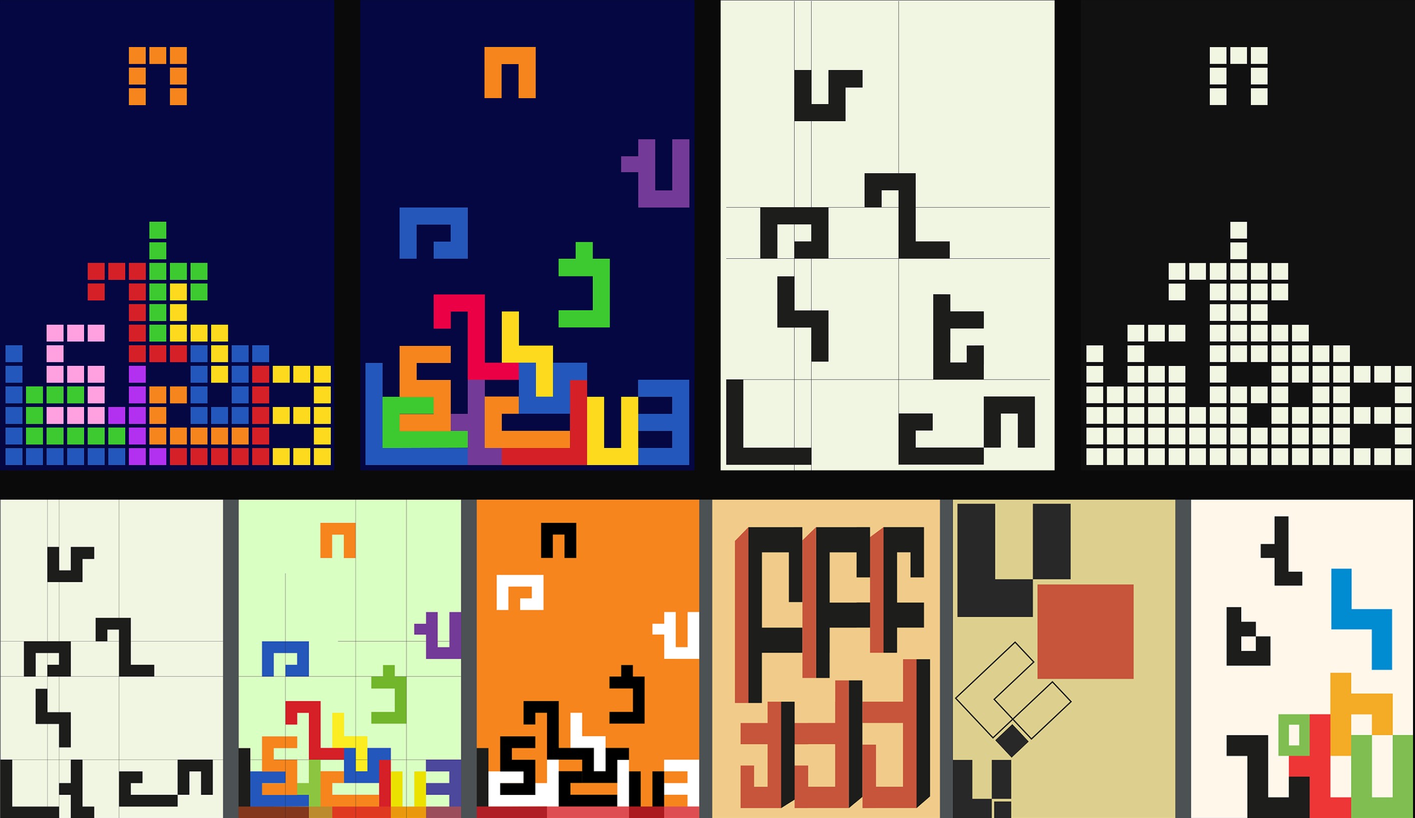 Tetra-Armenia full poster variation set across ten colorways